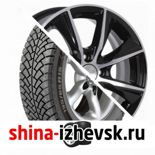 Колесо в сборе BF Goodrich G Force Stud 195/65 R15 Q 95 + СКАД Порту 6xR15 4×100 ET35 DIA67.1 Серебристый в Ижевске